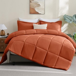 BAGOKIE 2/3 Pieces Comforter Set Box Stitched Bed Set for All Seasons - 1 of 4