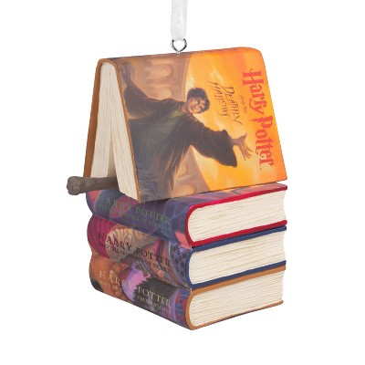 Hallmark Harry Potter Stacked Books with Wand Christmas Tree Ornament