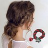 Unique Bargains Christmas Hair Rope Fishbone Pine Bell for Christmas Red Green 1 Pc - 2 of 4