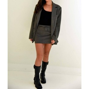 Women's Belted Mini Skirt - Loucia - 1 of 3