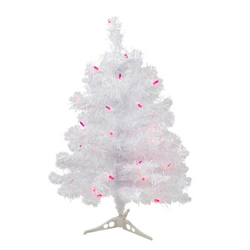 mini pink pre lit christmas tree