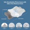 Lux Decor Cervical Memory Foam Pillow Orthopedic Contour Neck, Back & Head Support Pillow - Breathable Pain Relief Butterfly Design with Cooling Cover - 4 of 4