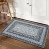 Washable Modern Braided Printed Rug Non Slip Low Pile Rug Soft Contemporary Throw Floor Cover Foldable Indoor Carpet for Living Room Bedroom Playroom - 2 of 4