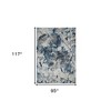 Ivory Teal And Black Abstract Area Rug - 3 of 4