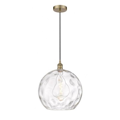 Athens Water Glass - 1 Light Pendant In Industrial Style-15.88 Inches Tall and 13 Inches Wide