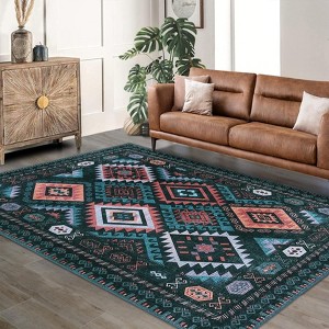 Washable Area Rug Modern Geometric Boho Floor Rugs for Living Room Easy to Care Non Shedding Farmhouse Accent Carpet for Nursery - 1 of 4