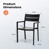 Pellebant 2pc Outdoor Modern Dining Chairs Aluminum Stackable - 2 of 4