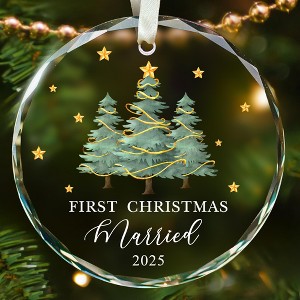 Wedding Gifts - Wedding Gifts for Couples 2025-1st First Christmas Married Ornament 2025 - Married Couple Gift for Bride, Newlyweds - 1 of 4