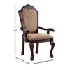 Chateau De Ville 29" Accent Chairs Fabric and Espresso - Acme Furniture: Luxurious Dining Armchair, Queen Anne Legs - 4 of 4
