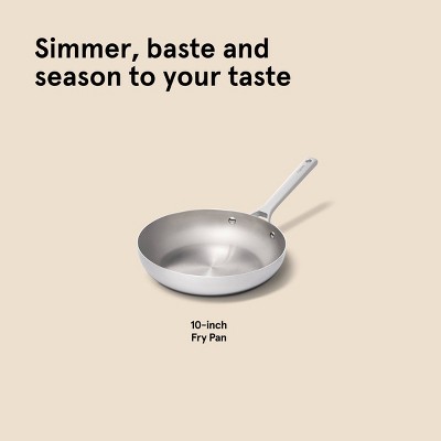 10 Uncoated Stainless Steel Frying Pan - Figmint™