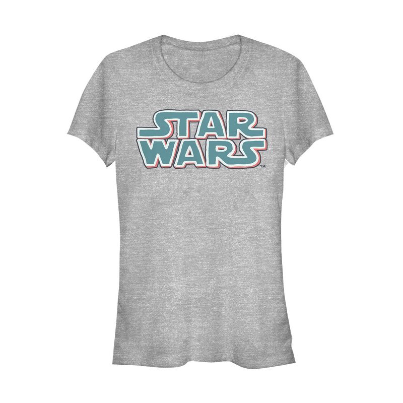 Juniors Womens Star Wars Bubble Logo Scrawl T-Shirt, 1 of 4