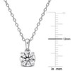 CREATED FOREVER | Sterling Silver 1 CT TW Oval Lab-Grown Diamond Pendant with Chain, 18 inch- - Multiple Carat Size Options - 3 of 3