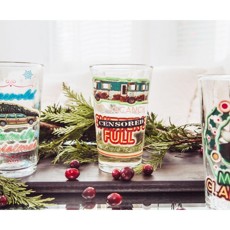 Silver Buffalo National Lampoon's Christmas Vacation Quotes 16-Ounce Pint Glasses | Set of 4, 5 of 7