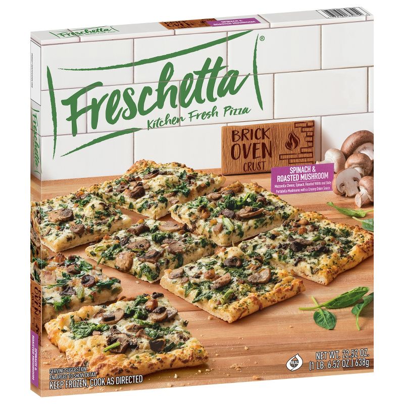 Freschetta Brick Oven Crust Spinach &#38; Roasted Mushroom Frozen Pizza - 22.52oz, 4 of 9