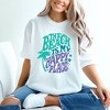 Simply Sage Market Women's The Beach Is My Happy Place Retro Short Sleeve Garment Dyed Tee - 2 of 2