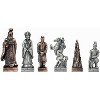 WE Games Chinese Qin Chess & Checkers Game Set - Pewter Chessmen & Black Stained Wood Board with Storage Drawers 15 in. - image 3 of 4