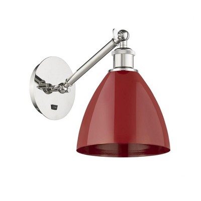 Plymouth Dome - 1 Light Wall Sconce In Industrial Style-13.25 Inches Tall and 7.5 Inches Wide