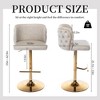 QingMoon Swivel Bar Stools, Adjustable Seat Height Counter Chairs Set of 2 with Footrest, PU Upholstered and Rivet Decoration for Pub, Kitchen Island - 4 of 4