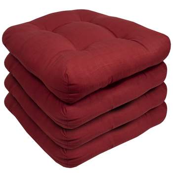 Patio Cushions Outdoor Chair Pads Thick Fiber Fill Tufted 19" x 19" Seat Cover by Sweet Home Collection™
