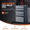 VEVOR Drill Bit Dispenser Cabinet, 3 Pieces Three-Drawer for 1/16" to 1/2" & Letter Sizes A to Z, Five-Drawer Drill Bit Organizer, Black - 4 of 4