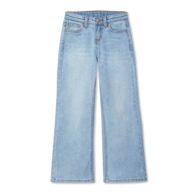 Lands' End Kids Wide Leg Denim Jeans - 14 - Shadow Blue