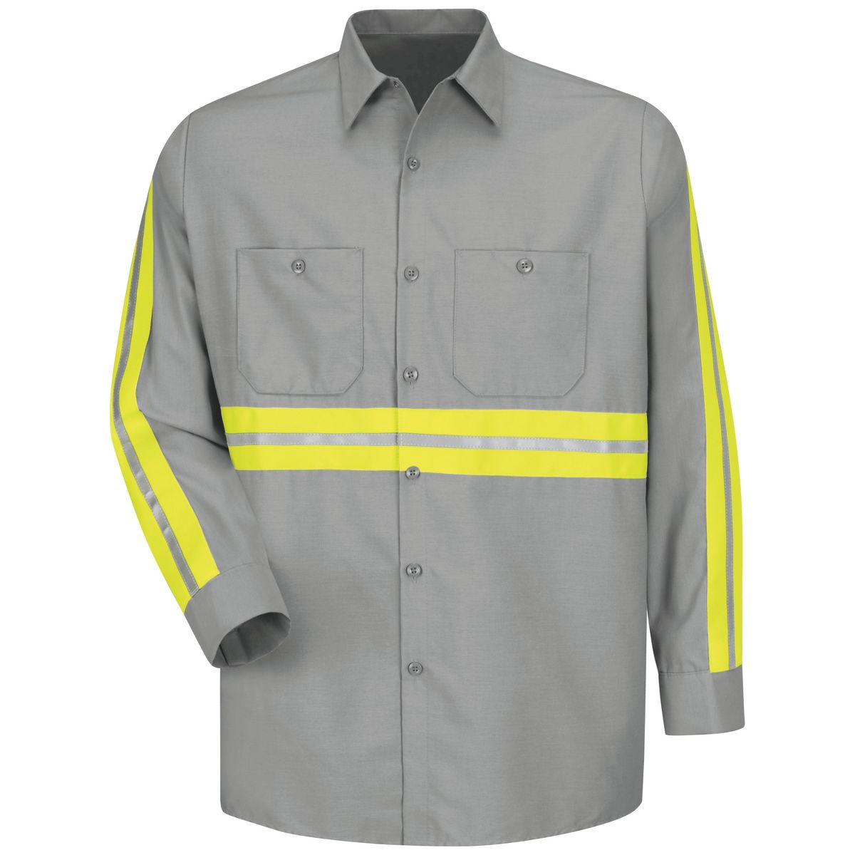Red Kap Long Sleeve Enhanced Visibility IndustrialWork Shirt