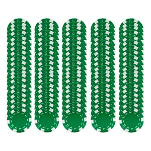 Poker Chips – 100-Piece Set of 11.5-gram Blackjack Chips with Dice Design by Trademark Poker (Green) - 1 of 4