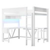 Polibi Full Size Gaming Loft Bed with Desk, Shelves, Outlets, USB Ports & 7-Color LED Light Strip - 4 of 4