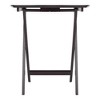 Winsome Set of 4 Single Snack Tables Espresso: Hardwood Folding Tray Table Set, No Assembly Required - 3 of 4