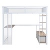 YOOCOZZ Full Size Metal Gaming Loft Bed with LED, Desk, Open Wardrobe and 3 Linen Storage Drawers - 3 of 4