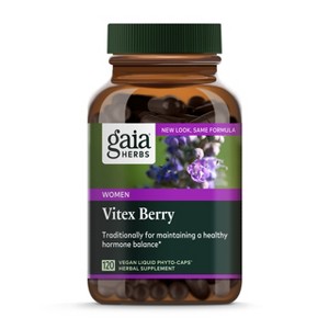 Gaia Herbs Vitex Berry (Chaste Tree) - Supports Hormone Balance & Fertility for Women - 120 Vegan Caps - 1 of 4
