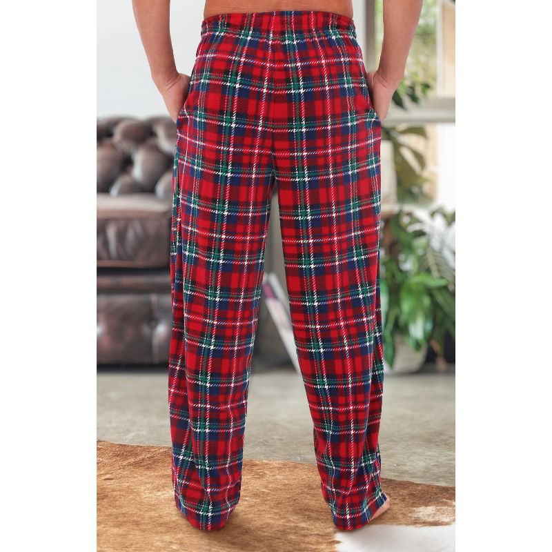 Men's Soft Plush Fleece Pajama Pants, Warm Long Lounge Bottoms, 4 of 7