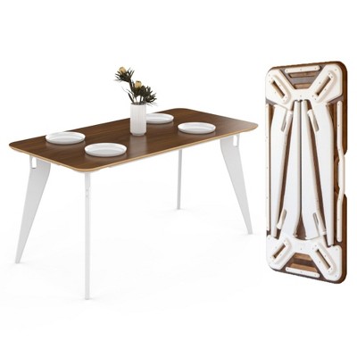 Hoek Rectangle Dining Table, Tool-Free Assembly, Portable & Space-Saving Worktop, Durable & Versatile for Dinner or Work
