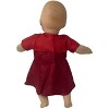 Doll Clothes Superstore Handmade Red Glitter Dress Fits 15-16 Inch Cabbage Patch Kid And Baby Dolls - 4 of 4