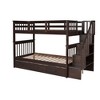Stairway Twin-Over-Twin Bunk Bed with Three Drawers for Bedroom, Dorm - White - 4 of 4