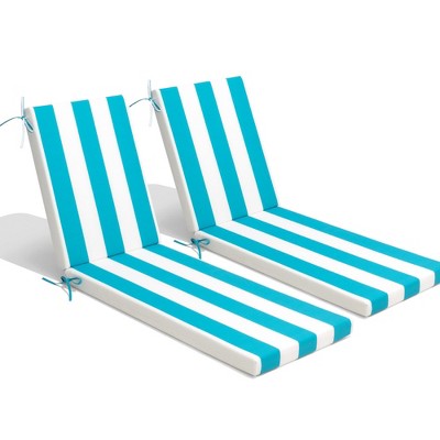 Pellebant 80 Inch Chaise Lounge Cushion 2PCS Color Patio Lounge Replacement Cushion for Outdoor Indoor Poolside Garden Deck