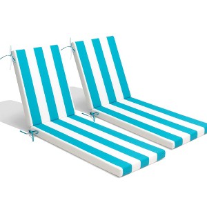 Pellebant 80 Inch Chaise Lounge Cushion 2PCS Color Patio Lounge Replacement Cushion for Outdoor Indoor Poolside Garden Deck - 1 of 4