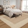 Modern Striped Area Rugs Washable Soft Rug for Living Room Thin Low Pile Non Slip Stain Resistant Carpet for Bedroom Office Farmhouse - 3 of 4