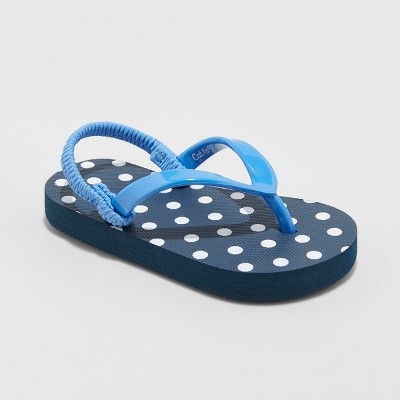 girls blue flip flops