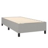 vidaXL Box Spring Bed Frame Light Gray 39.4 in.x74.8 in. Twin Fabric - 4 of 4