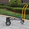 NAYSAYE Moving Equipment Dual Purpose Hand Truck Convertible Dolly Cart for Warehouse Use, Black, 33.46"*18.9"*35" - 2 of 4