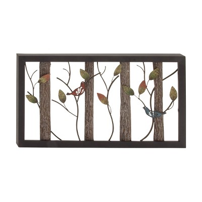 Farmhouse Metal Wildlife Framed Wall Canvas Black - Olivia & May