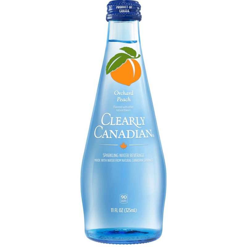 Clearly Canadian Orchard Peach Sparkling Water - 11 fl oz Bottle, 1 of 2