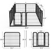 LAOTIES Foldable Dog Playpen,12 Panel Metal Pet Exercise Pen for Small Dogs,Indoor Outdoor Portable Pet Enclosure - 3 of 4