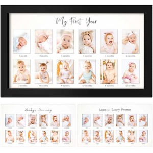 Nova Baby's First Year Photo Frame, 12 Months Newborn Baby Picture Frame, Monthly Birthday Milestone Collage - 1 of 4