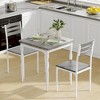 3 Piece Dining Table Set, Dining Table and Chairs Set of 2 with Spiral Legs, Dining Set for 2, Suitable for Small Spaces, Kitchen, Apartment - 3 of 4