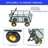 Flower Cart Garden Flower Cart is easier to transport firewood (green+cloth bag) - 2 of 4