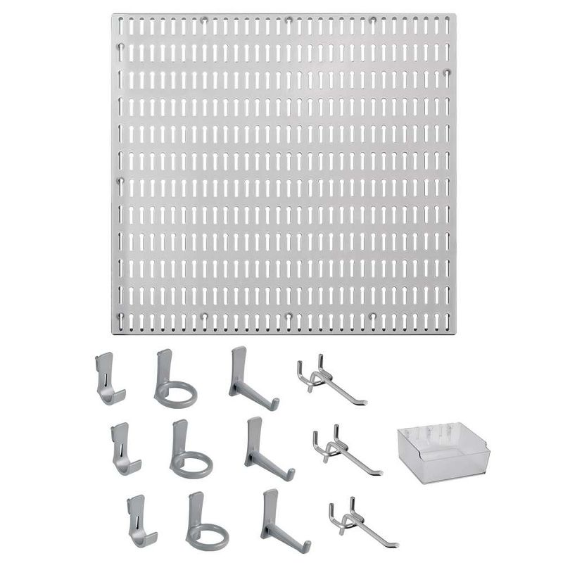 Allspace 14 Piece Garage Organizer Wall Storage System with Pegboard, Hooks and Hangers, 1 of 3
