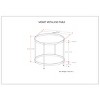 Vynxaria Metal End Table - Black, 16.9" D x 16.9" W x 22" H - 4 of 4
