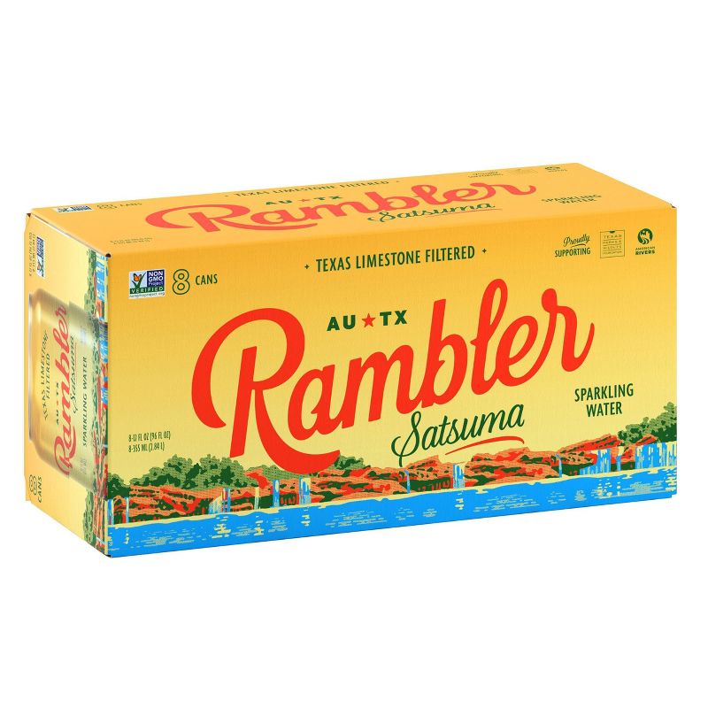 Rambler Satsuma Sparkling Water - 8pk/12 fl oz Cans, 1 of 6